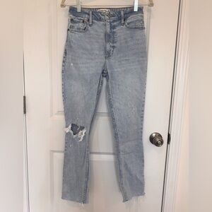 Classic Light Blue Distressed Women Jeans